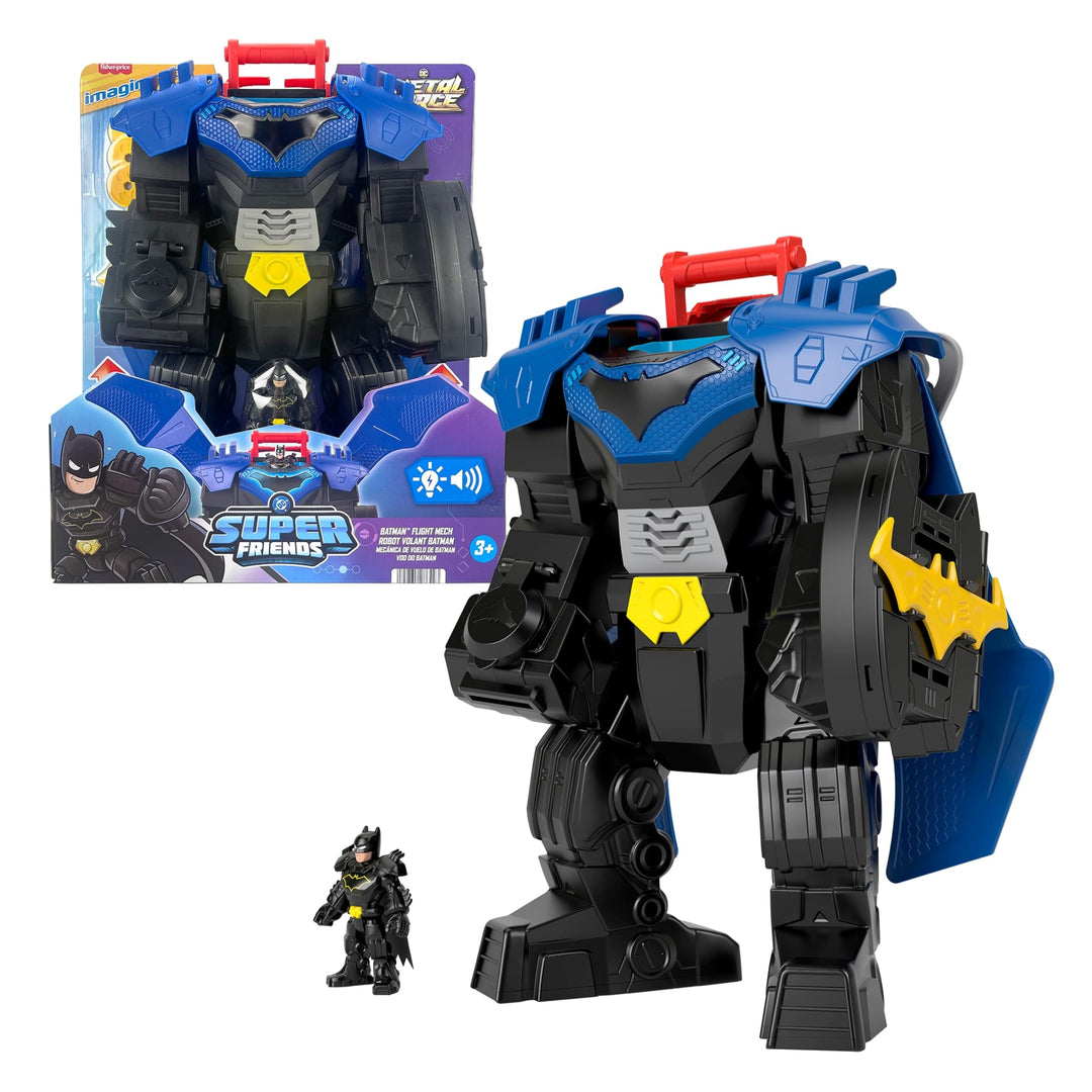 Fisher-Price Imaginext DC Super Friends Batman Flug-Mech mit Lichtern, Soundeffekten und Bewegungsme