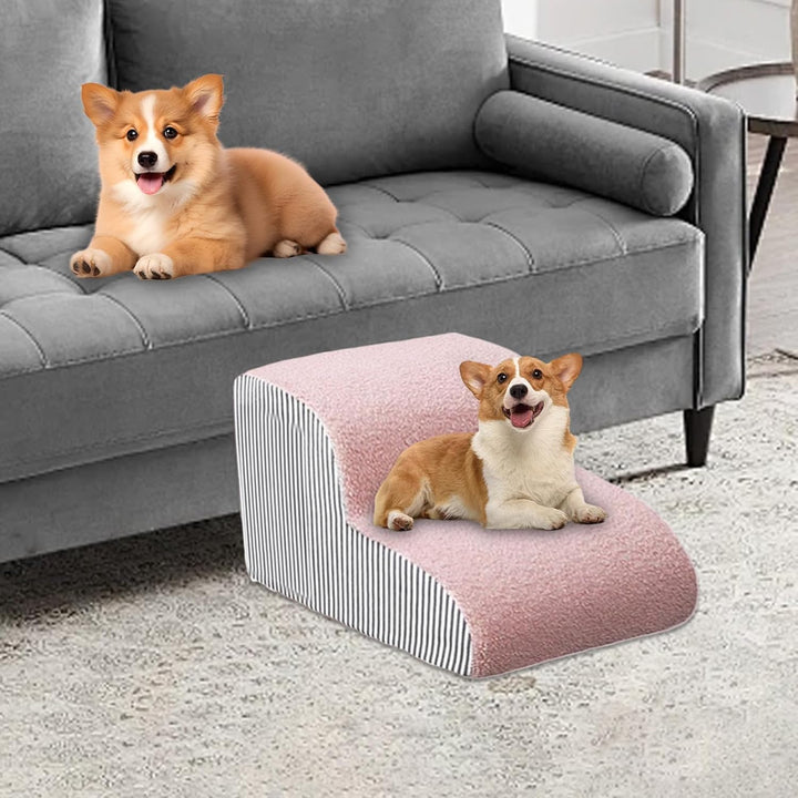 Hundetreppe - Breite Tierstufen Indoor Bett Rampe - Waschbarer Bezug rutschfeste Couch Leiter Für SU