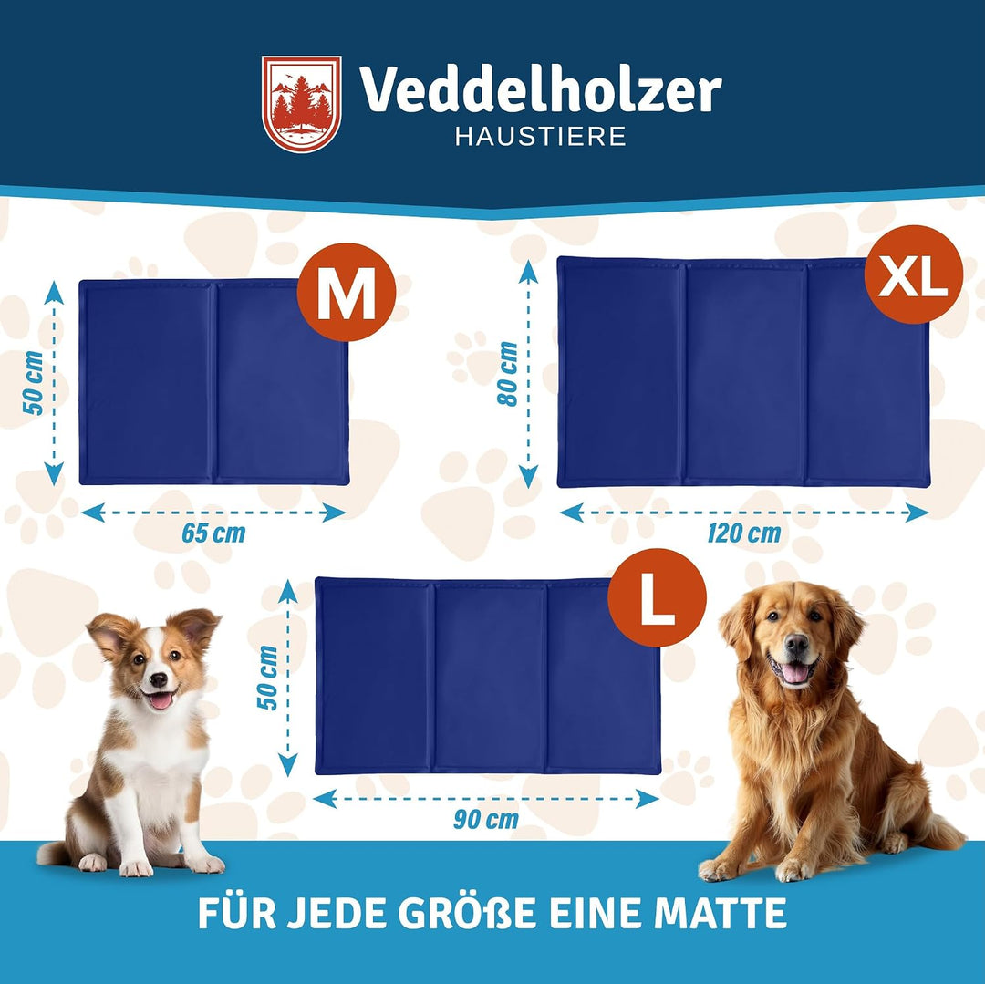 Veddelholzer Kühlmatte (L) für Hunde extra Dick und selbstkühlend ohne Strom Perfekt für Sommer &amp; Re