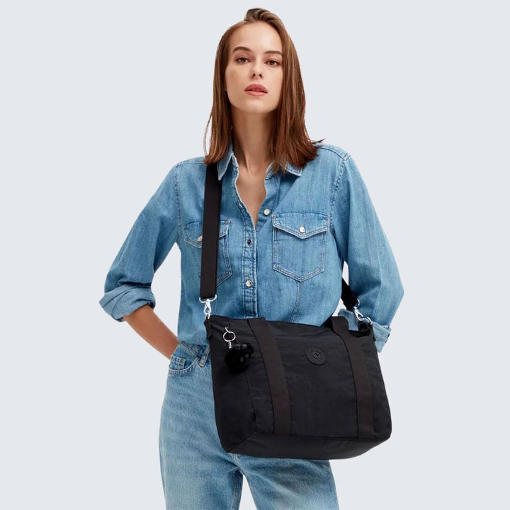 Kipling Damen Asseni clothing, Schwarz Black Noir, 40x28x14 cm (B x H T) EU, Black Noir