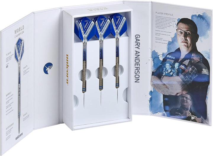 Unicorn Weltmeister Natur Darts 21 g blau / silber, 21 g blau / silber