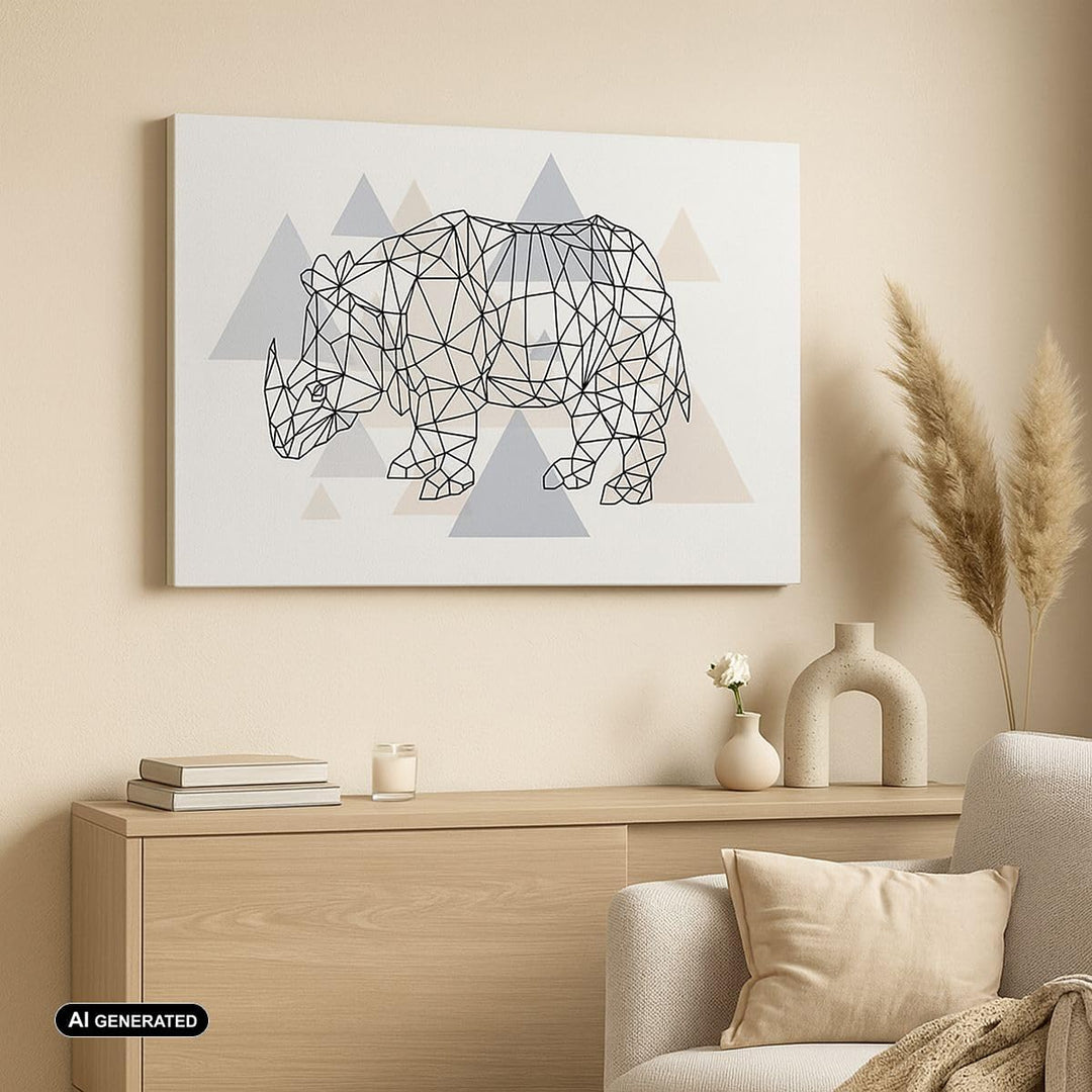 Bilder auf Leinwand Tier Abstraktion Leinwandbild mit Rahmen 70x50cm Wandbilder Dekoration Wohnzimme