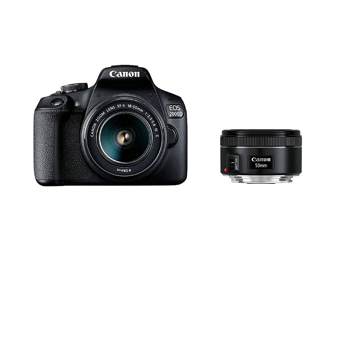 Canon EOS 2000D Spiegelreflexkamera (24,1 MP, DIGIC 4+, 7,5 cm (3,0 Zoll) LCD, Full-HD, WIFI, APS-C