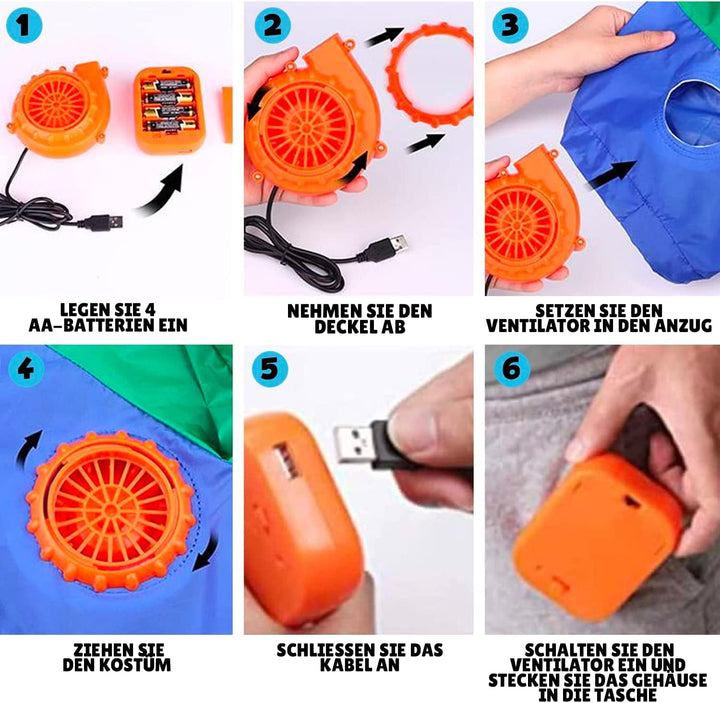 AirSuit® Aufblasbares Kostüm Kamel | Ausgefallenes Auflbaskostüm | Premium Qualität | Grösse Erwachs