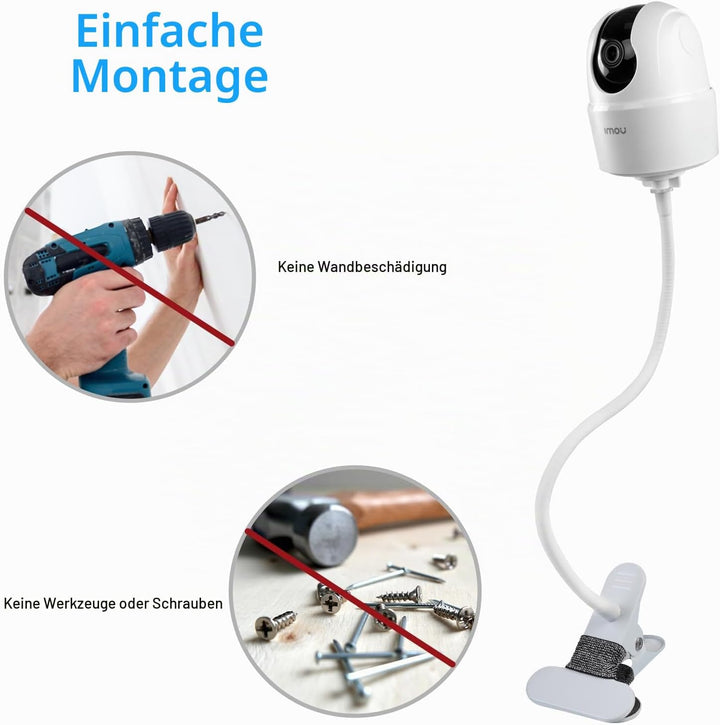 Babyphone Clip-Halterung für Imou 2K/3MP, 2.5K/4MP, 3K/5MP Überwachungskamera Innen WLAN Kamera, Bab