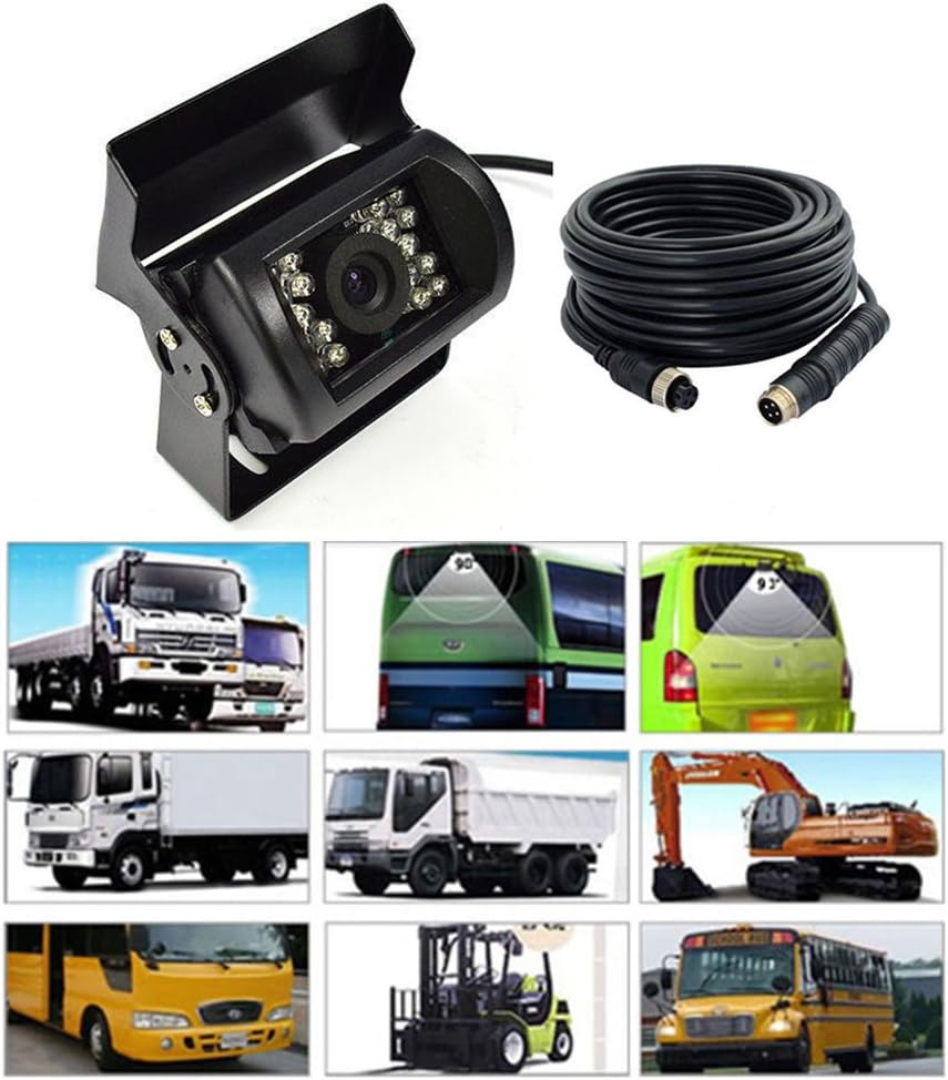 Rückfahrkamera Camecho IR Nachtsicht wasserdichte Rückfahrkamera + 10 Mt 4 Pins Kabel Kit für Auto B
