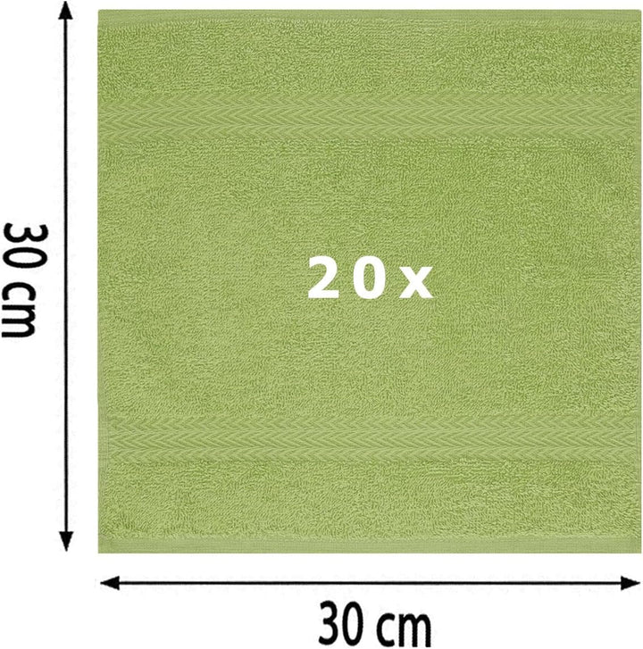 Betz 20 Stück Premium Seifetücher- Seiftuch - Handtücher-Set - Händehandtücher - 30 x 30cm Farbe avo