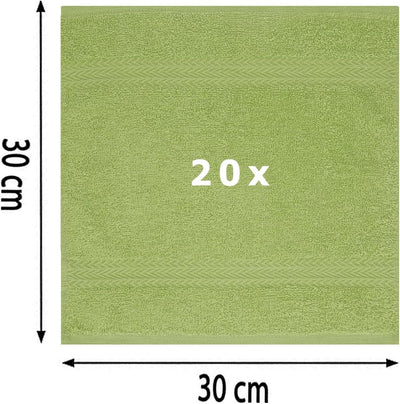 Betz 20 Stück Premium Seifetücher- Seiftuch - Handtücher-Set - Händehandtücher - 30 x 30cm Farbe avo