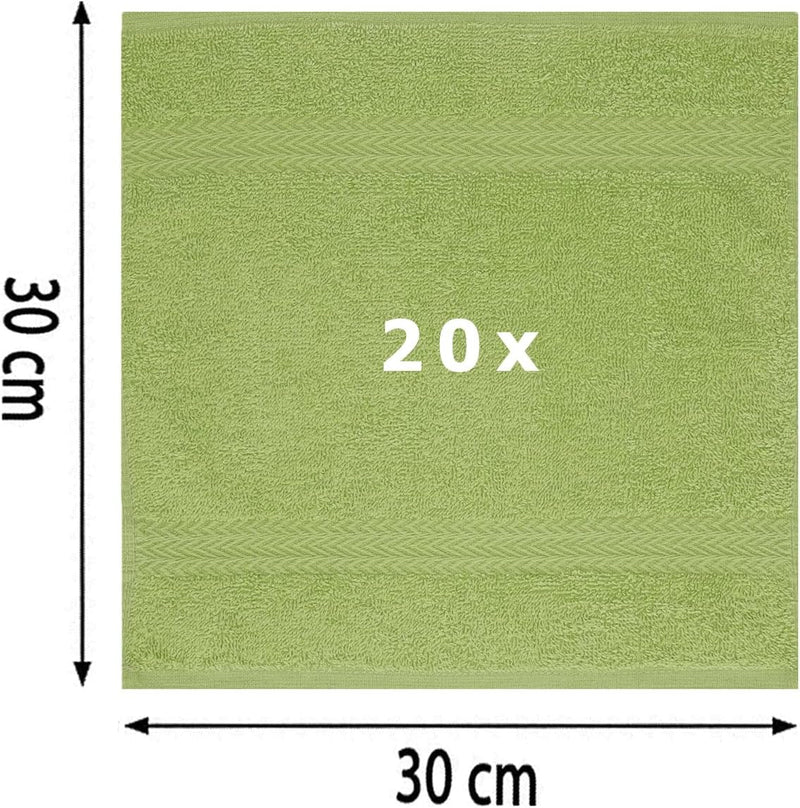 Betz 20 Stück Premium Seifetücher- Seiftuch - Handtücher-Set - Händehandtücher - 30 x 30cm Farbe avo
