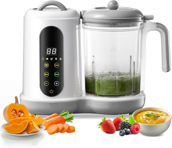 Küchenmaschine für Babys, Dampfgarer, Mixer, Babynahrungszubereiter 400ml,Babybrei Zubereiter, Baby-