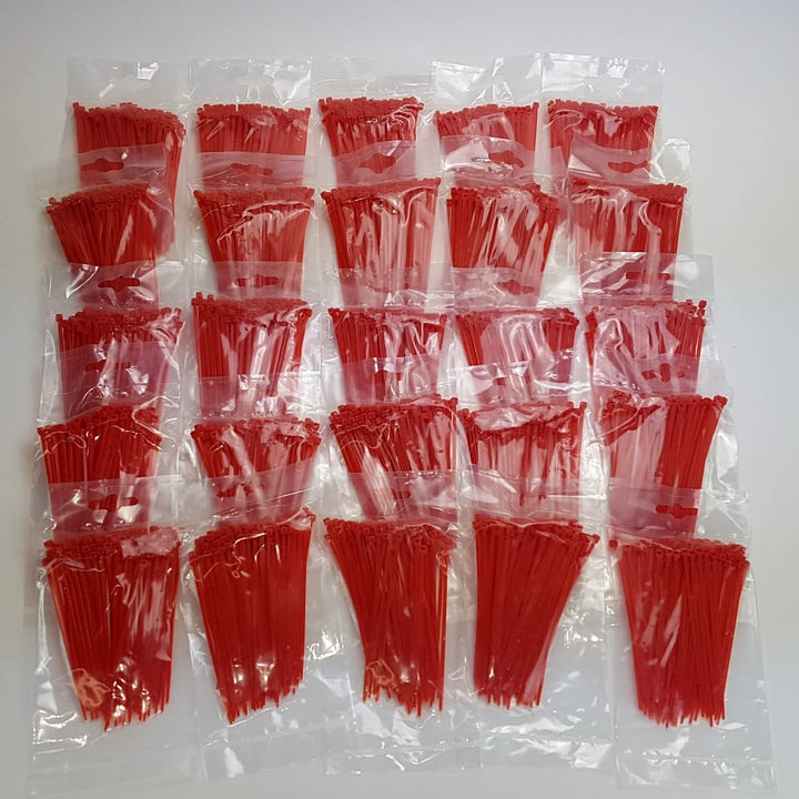 Kabelbinder 100mm Rot 2500Stck. | Sparpaket | Premiumqualität von PC24 Shop & Service