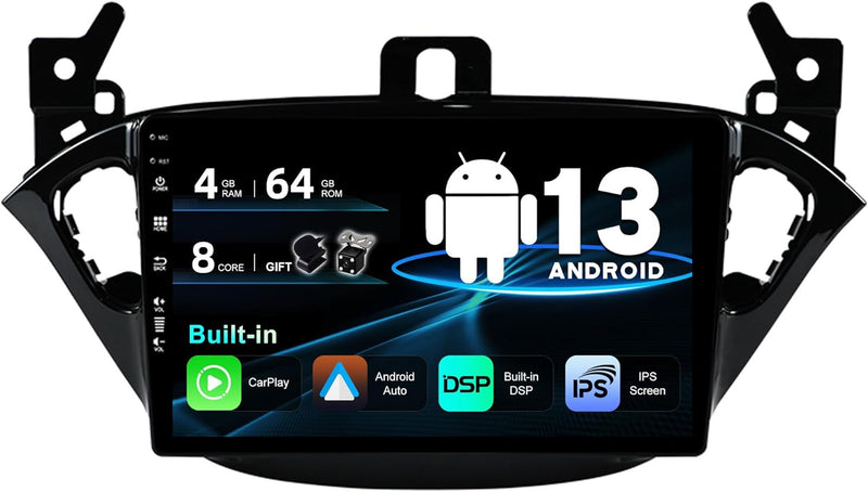 SXAUTO Android 12 IPS Autoradio Passt für Opel Corsa (2015-2019) / Adam (2013-2016) - Eingebaut Carp