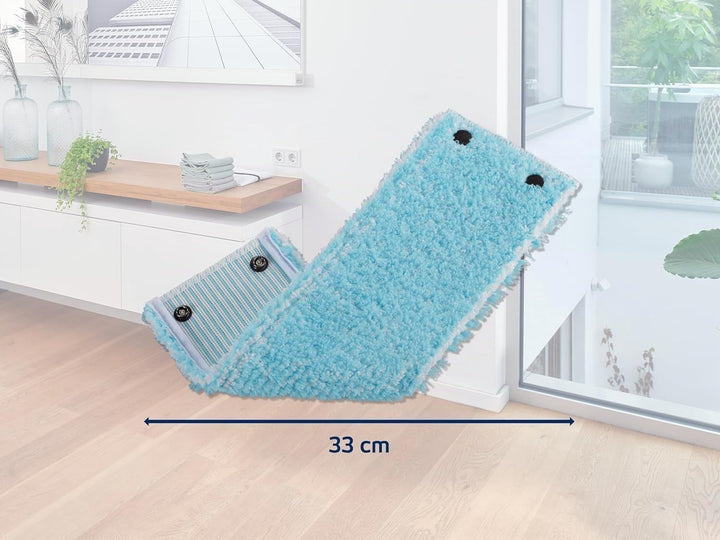 Leifheit Original 2er Set Wischbezug CLEAN Twist M super Soft 33 cm für Sensible Böden, mit Spezialf