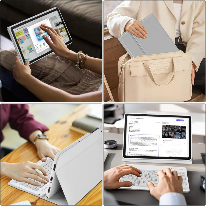 HOTLIFE Tastatur Hülle für Samsung Galaxy Tab А11+/А9+ 11 Zoll 2023/2025, Schutzhülle mit Automatisc