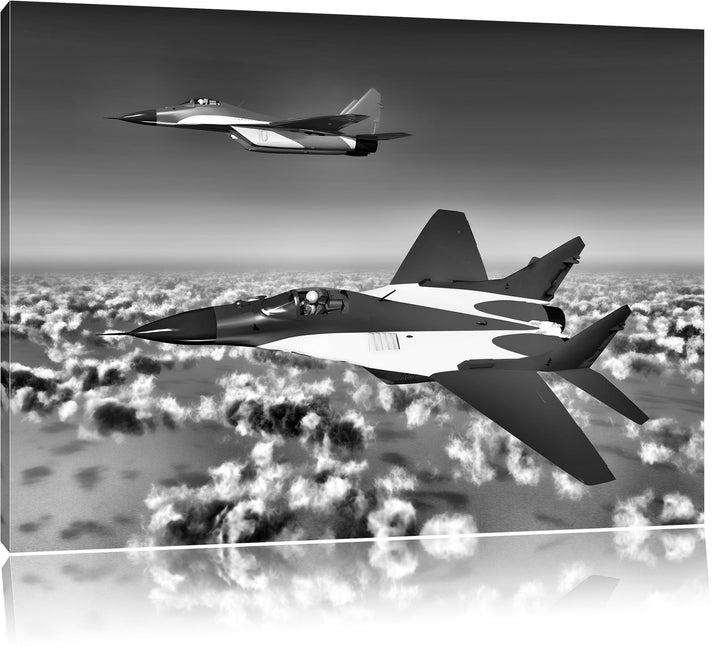 Pixxprint Kampfjets 100x70cm Leinwandbild Wandbild Kunstdruck, 100x70