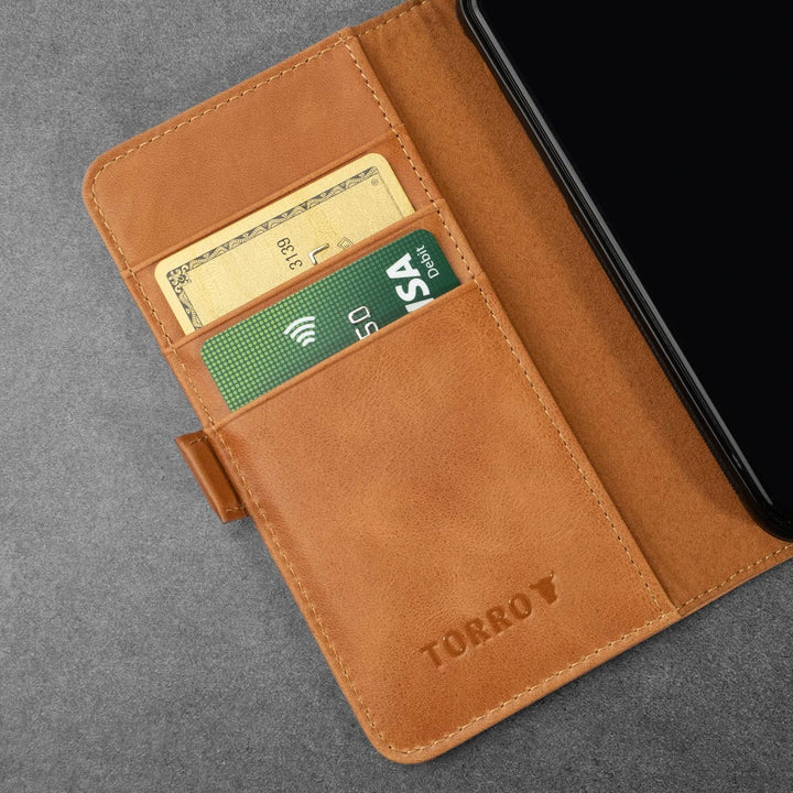 TORRO Hülle kompatibel mit iPhone SE 2022/2020 und iPhone 7/8 – Premium Leder Hülle mit Standfunktio