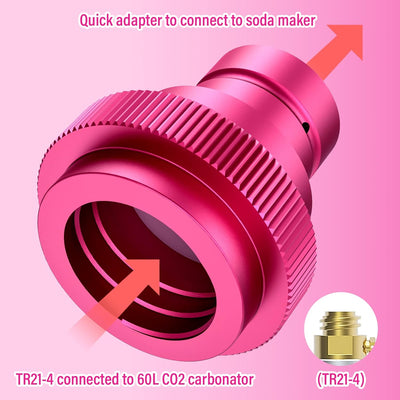 CO2 Quick-Adapter, Schnelladapter für CO2 Soda kompatibel mit Duo/Terra/Art, Sodastream Adapter 425g