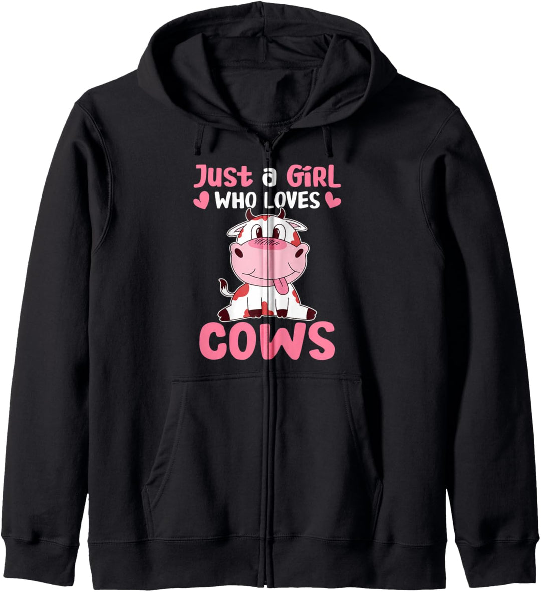 Just a Girl Who Loves Cows Gift for Cow Lovers Rancher Kapuzenjacke