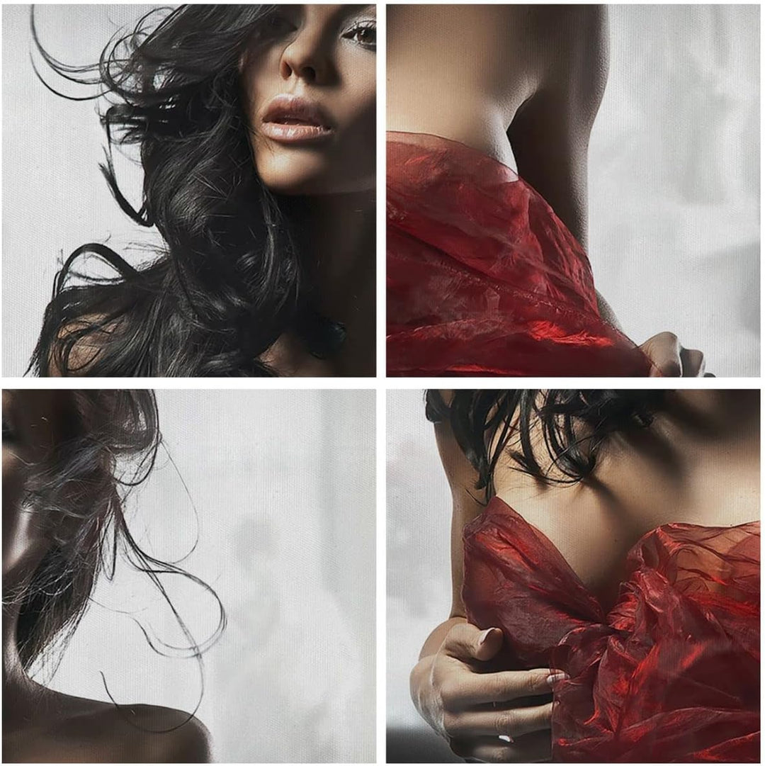 Bilder auf Leinwand Schönheit Körper Kleid Eleganz Leinwandbild mit Rahmen 45x80cm Wandbilder Dekora