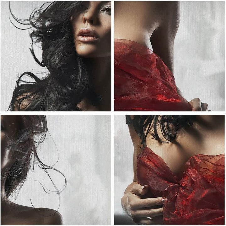 Bilder auf Leinwand Schönheit Körper Kleid Eleganz Leinwandbild mit Rahmen 45x80cm Wandbilder Dekora