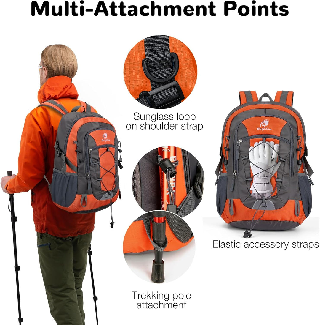 25L Wandernrucksack Damen Herren, Outdoor Rucksäcke Tagesrucksäcke, Wasserdichter Reiserucksack für