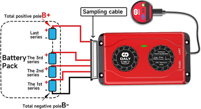 Daly Smart Active Balancer 1A 8S mit Bluetooth-App für Lithium-Batterie LiPo NCM LTO Equalization So