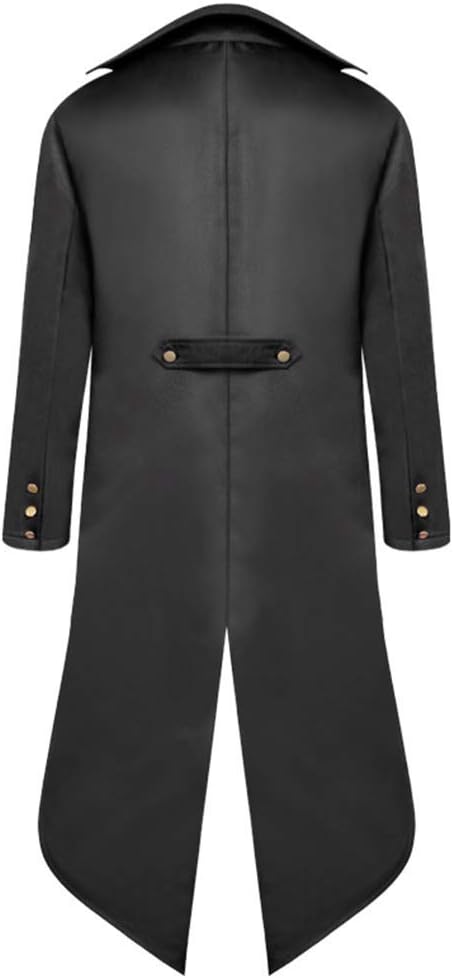 FYMNSI Herren Gothic Steampunk Frack Mantel Männer Mittelalter Viktorianischen Jacke Für Karneval Fa