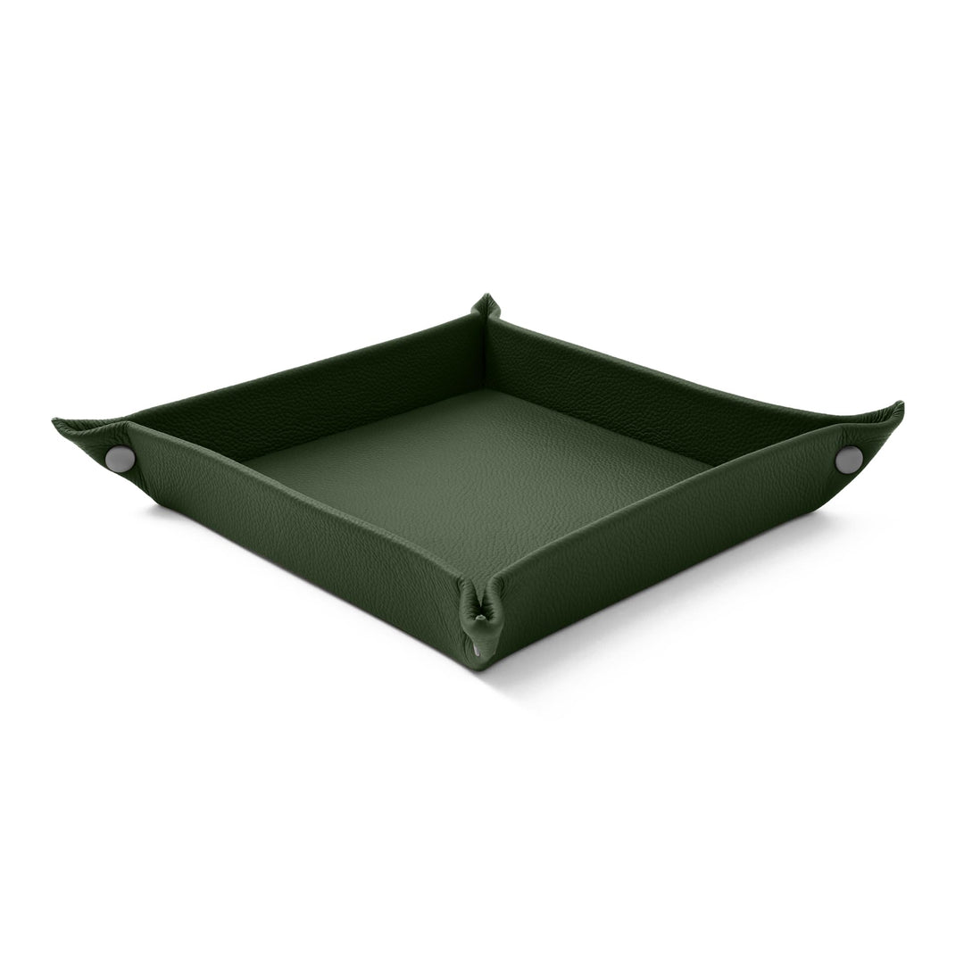 Eglooh - Iris - Taschenleerer aus echtem Leder Grün - Schreibtisch-Organizer mit modernem Design - A