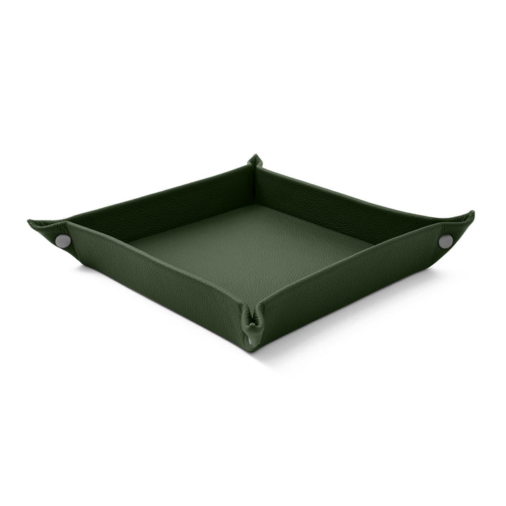 Eglooh - Iris - Taschenleerer aus echtem Leder Grün - Schreibtisch-Organizer mit modernem Design - A