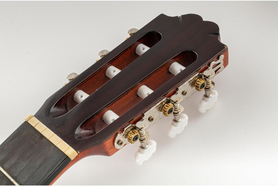 Musiclily Pro 3 auf einer Platte Lyra Style Mechaniken Set für Konzertgitarre,Nickel Schmetterlingsk