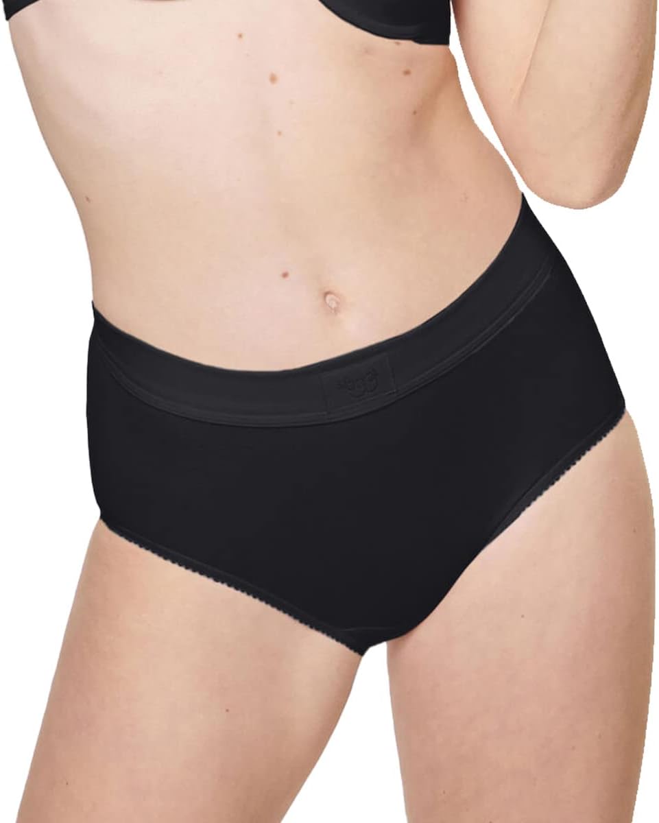 Sloggi 6er Pacl Double Comfort - Damen - Maxi Slip - Baumwolle 42 Schwarz, 42 Schwarz