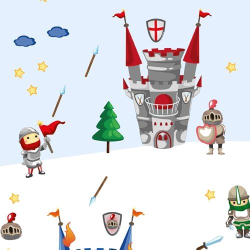 Wandkings Ritter Wandsticker Megapack Set, 82 Aufkleber, Gesamtfläche 260 x 70 cm
