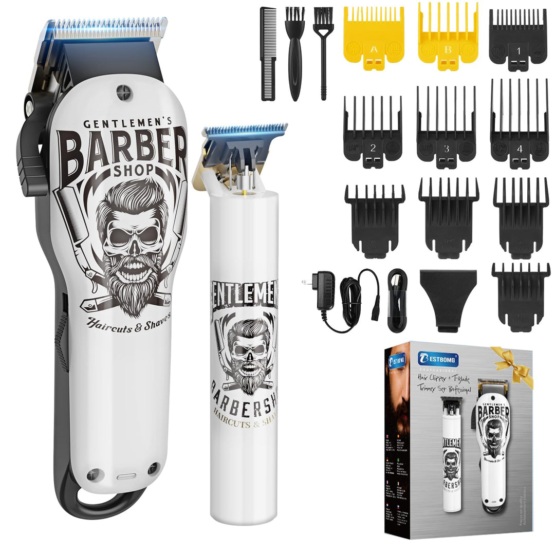 BESTBOMG Haarschneidemaschine Profi Haarschneider Herren Haartrimmer Bartschneider Barttrimmer Präzi