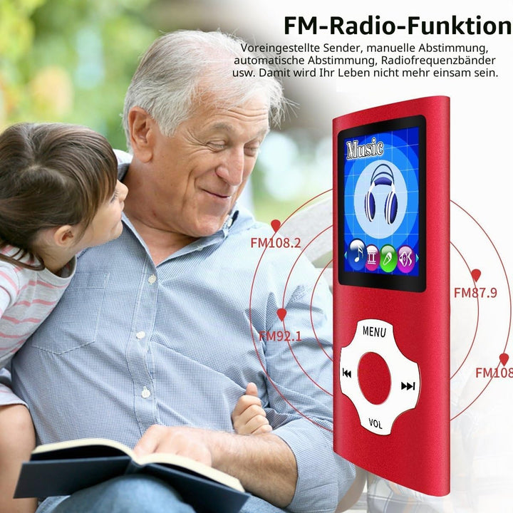 Mymahdi MP3 / MP4 beweglicher Spieler, Rot mit 1.8 Zoll LCD-Schirm und Memory Card Einbauschlitz, ma