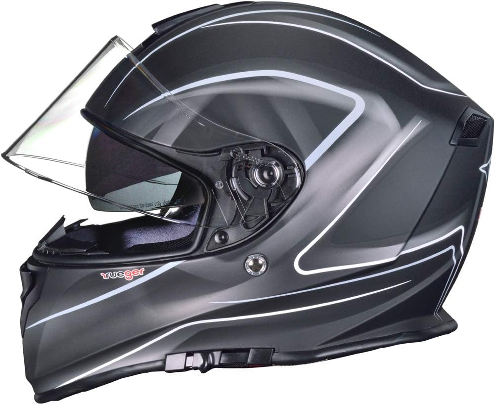 RT-824 Integralhelm Motorradhelm Kinderhelm Motorrad Integral Roller Helm rueger, LNP-GY 61-62