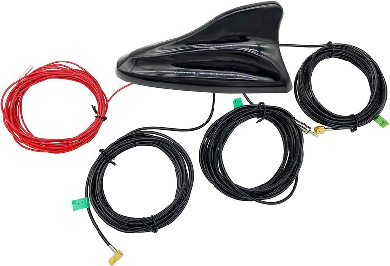 Vecys DAB DAB + Autoantenne Haifischflosse FM/AM GPS Autodachantenne Signalverstärker SMB zu SMA zu