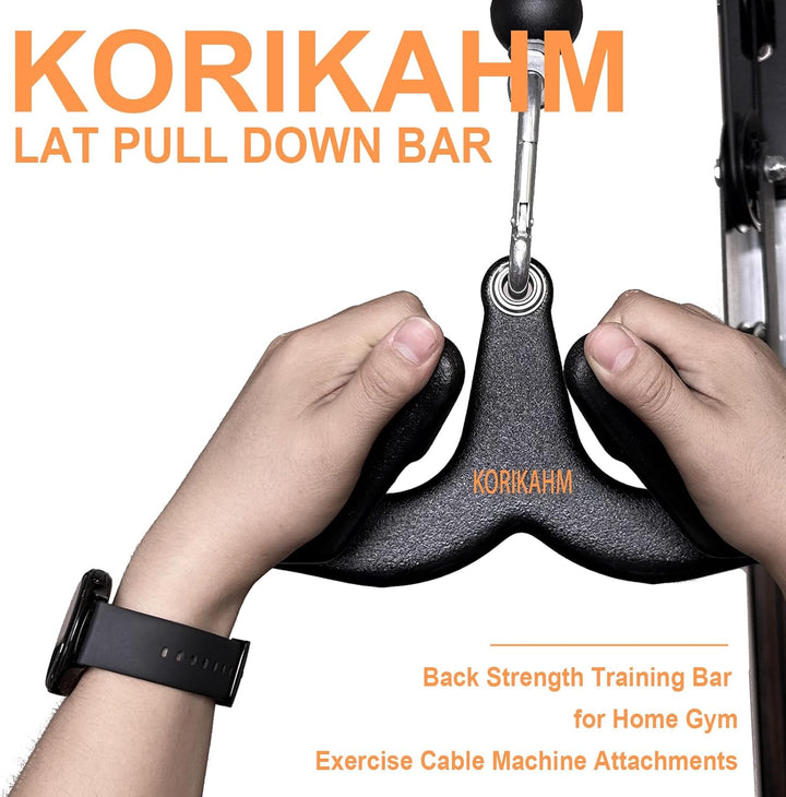 Ergonomic Design Lat Pull down Bar Grip Handle, Lat Pulldown Attachments, Strength Trainer for Athle