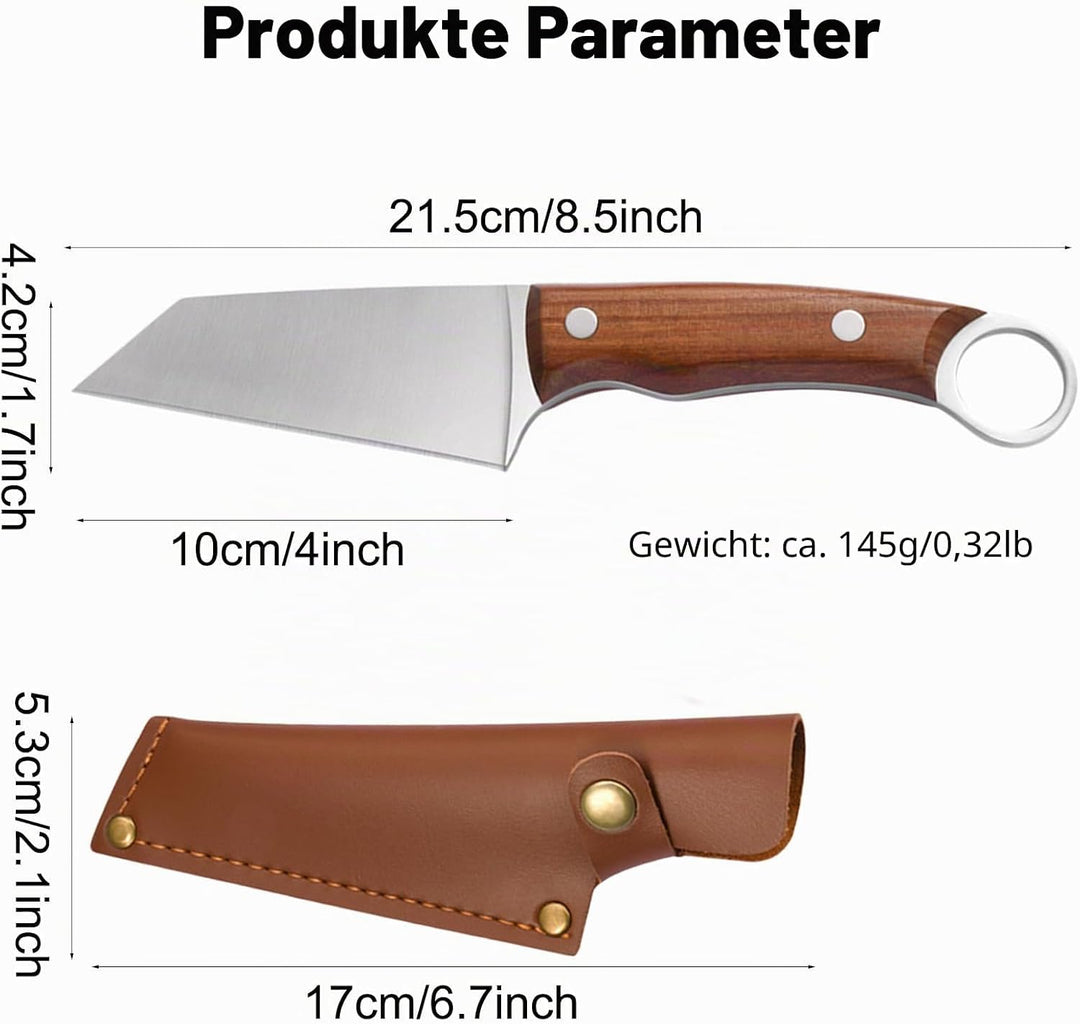 Japanischer Stil Kleines Kochmesser Voller Tang Outdoor Kochknöbel Handgefertigte Schmiede Hochkohle