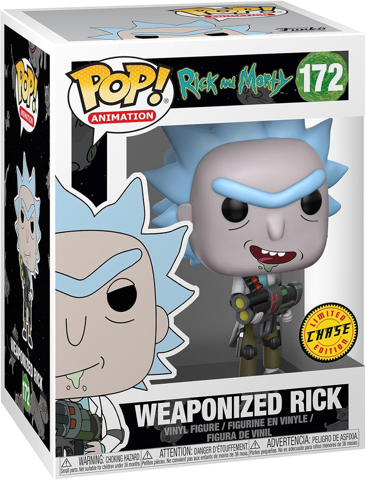 Funko 12439 Actionfigur Rick und Morty: Weaponized Rick Grau / Grau / Weiss, Grau / Grau / Wei&amp;