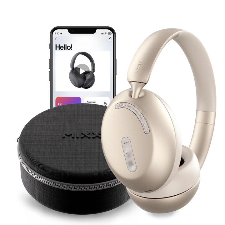 Mixx StreamQ D3 Over Ear ANC Wireless Kopfhörer Schwarz (Sand), sand