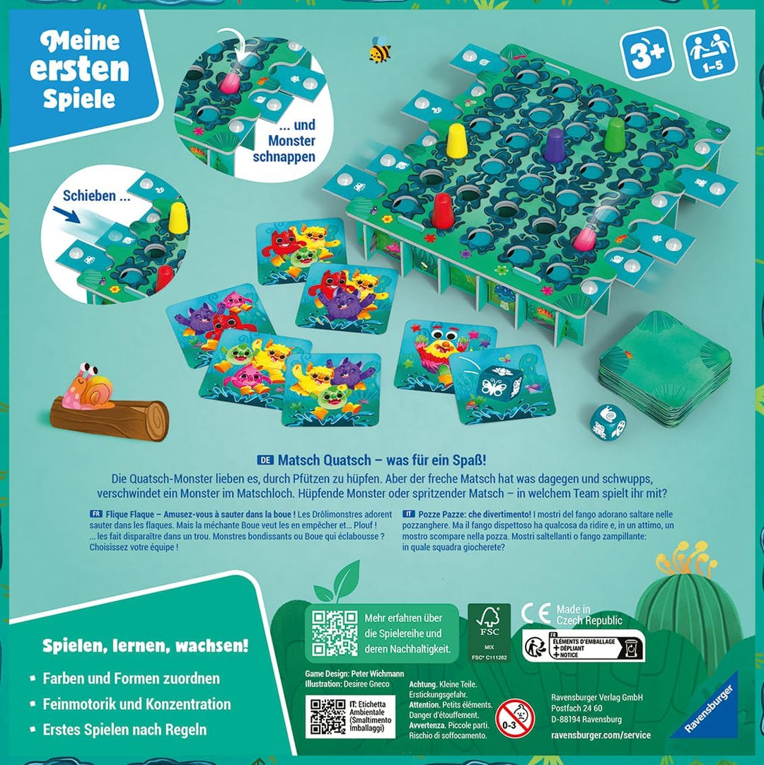 Ravensburger 12010001 Matsch Quatsch - Meine ersten Spiele: Kinderspiele, Spiele ab 3 Jahre, Laufspi