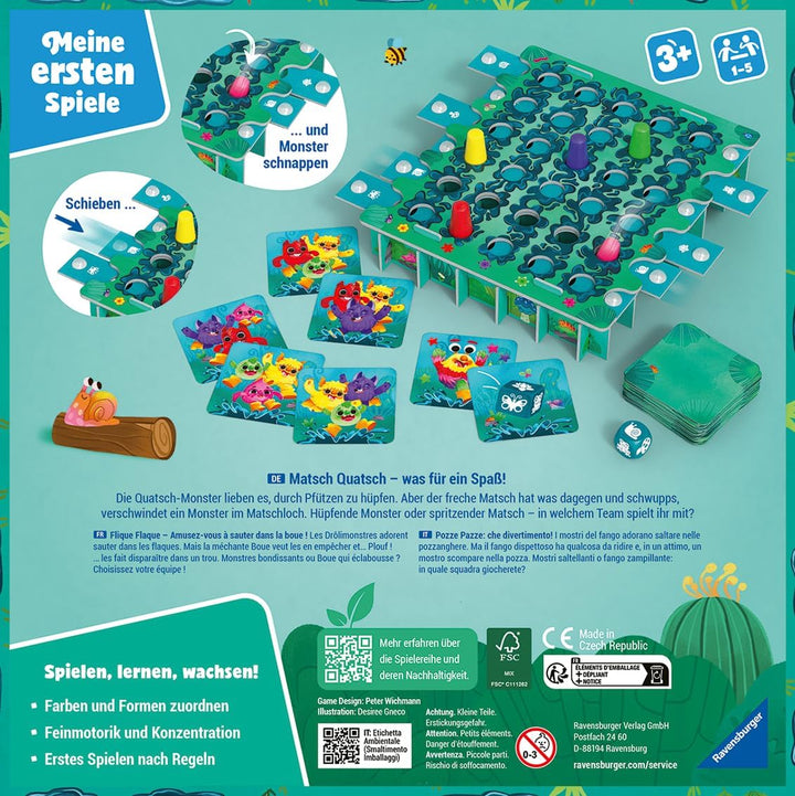 Ravensburger 12010001 Matsch Quatsch - Meine ersten Spiele: Kinderspiele, Spiele ab 3 Jahre, Laufspi