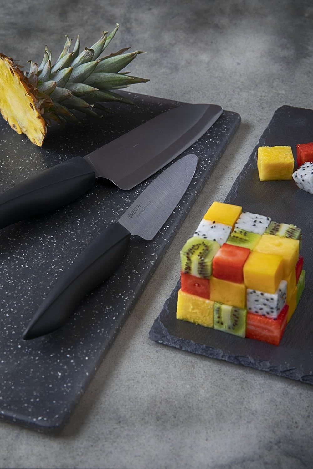 Kyocera ZK-110BK-BK SHIN Keramik-Obst- und Gemüsemesser Keramikmesser, Kunststoff, schwarz, 23,9 x 2