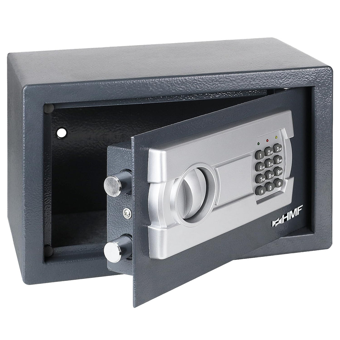 HMF 4612112 Möbeltresor mit Elektronik Zahlenschloss | 31 x 20 x 20 cm | Anthrazit, 31 x 20 x 20 cm