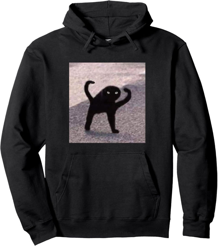 Verflucht Katze Memes: Cursed Cat Angry As Fuk Meme Pullover Hoodie