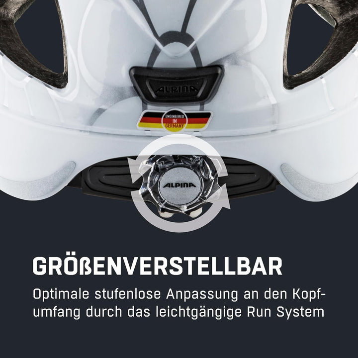 ALPINA XIMO FLASH - Beleuchteter, Reflektierender, Leichter & Anpassbarer LED Fahrradhelm Für Kinder