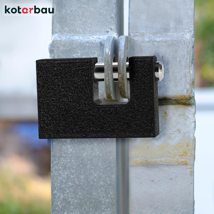 KOTARBAU® Gusseisen Vorhangschloss 70 mm Monoblock Vorhängeschloss mit Bolzen Einbruchsicherung Büge