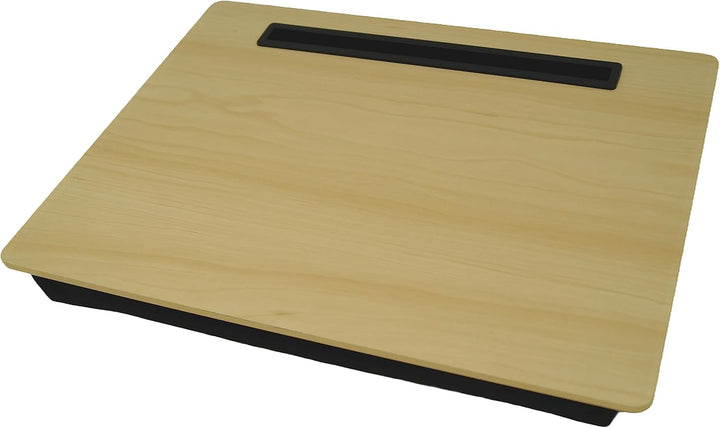 PrimoLiving Knietablett mit Tablet-Halterung - 40x30x5 cm – Tablett als Laptop-Notebook-Unterlage –