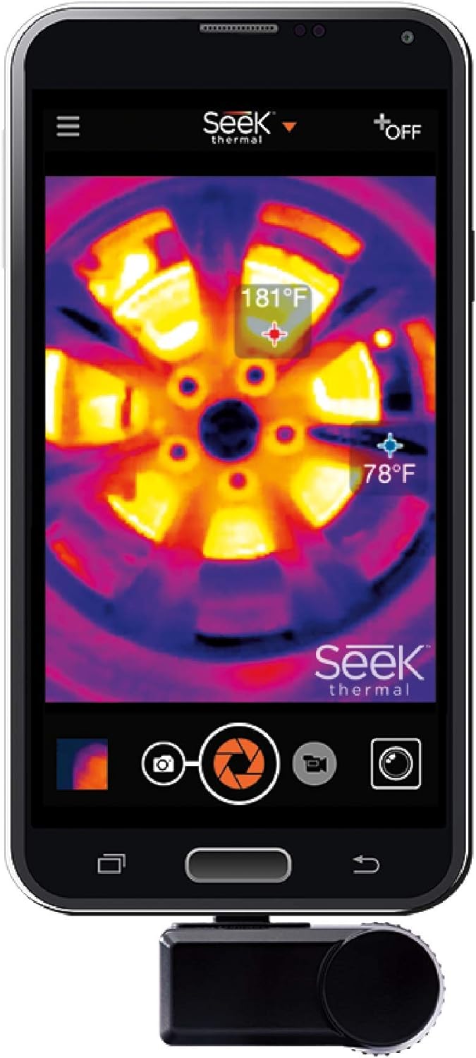 Seek Thermal Compact Wärmebildkamera mit USB-C Anschluss und Wasserdichtem Schutzgehäuse Kompatibel