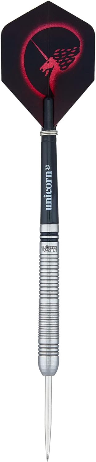Unicorn Dartpfeile-Set mit Stahlspitze, Kern | natürliche Wolfram-Barrels | 20 g, 21 g, 22 g, 23 g,